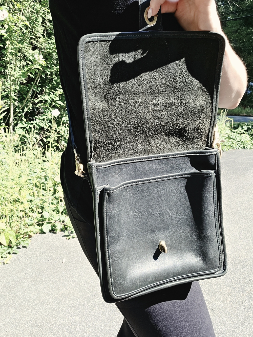 Rare Forest Green Coach Station Bag 5130 - Picture 3 of 15